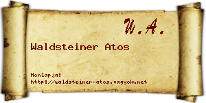 Waldsteiner Atos névjegykártya